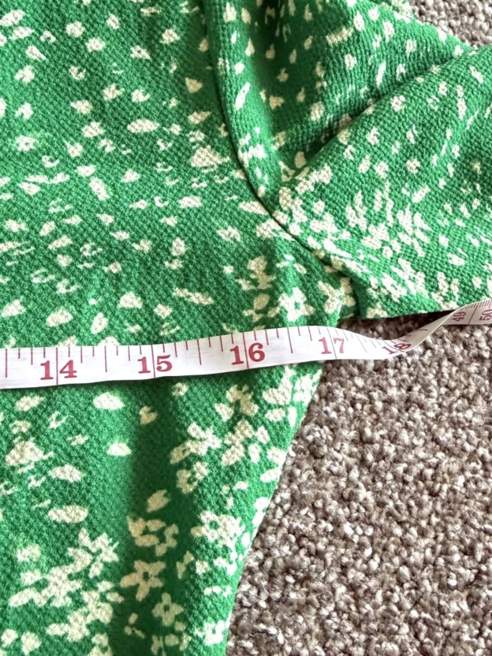 DKNY Floral Print Ruched Front 3/4 Sleeve Green Midi Dress Size 4 - Picture 10 of 14